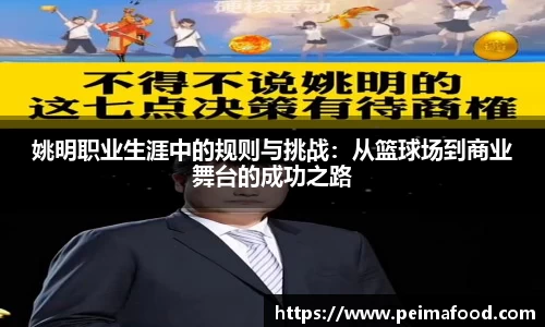 姚明职业生涯中的规则与挑战：从篮球场到商业舞台的成功之路